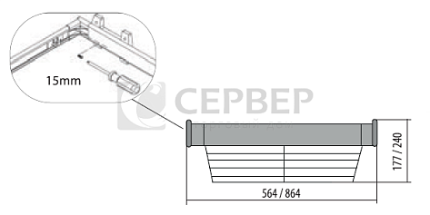 Dorwell Universale корзина выкатная , 864-894x460x177мм., полное выдвижение, Art. 7343